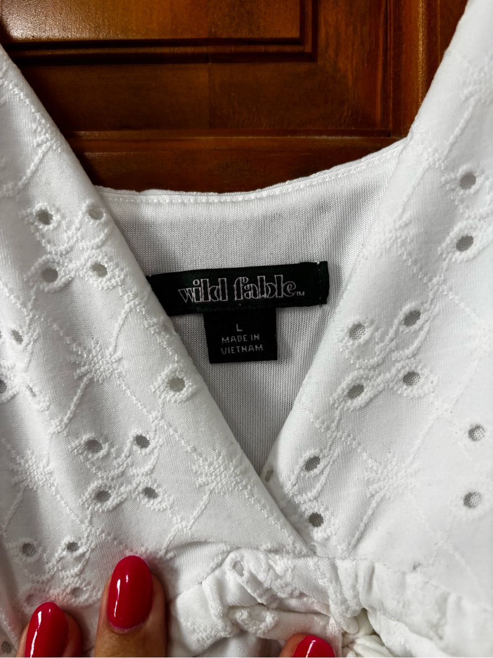 wild fable White Eyelet V-Neck Sundress - Picture 2 of 4